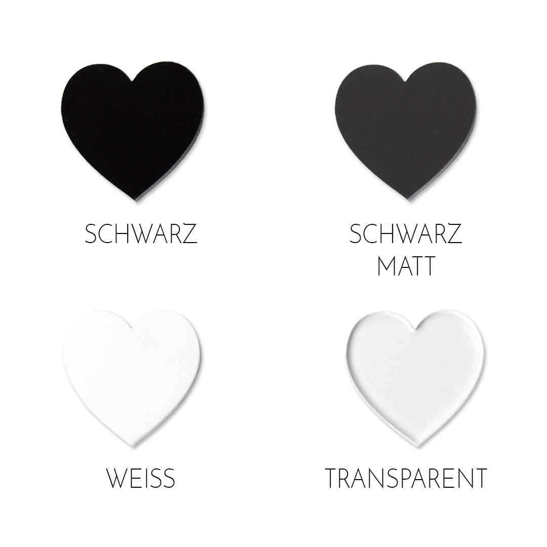 Platzkarte für Gläser - Hochzeit - Acryl - Namensschild zum Einhängen - Wunschname