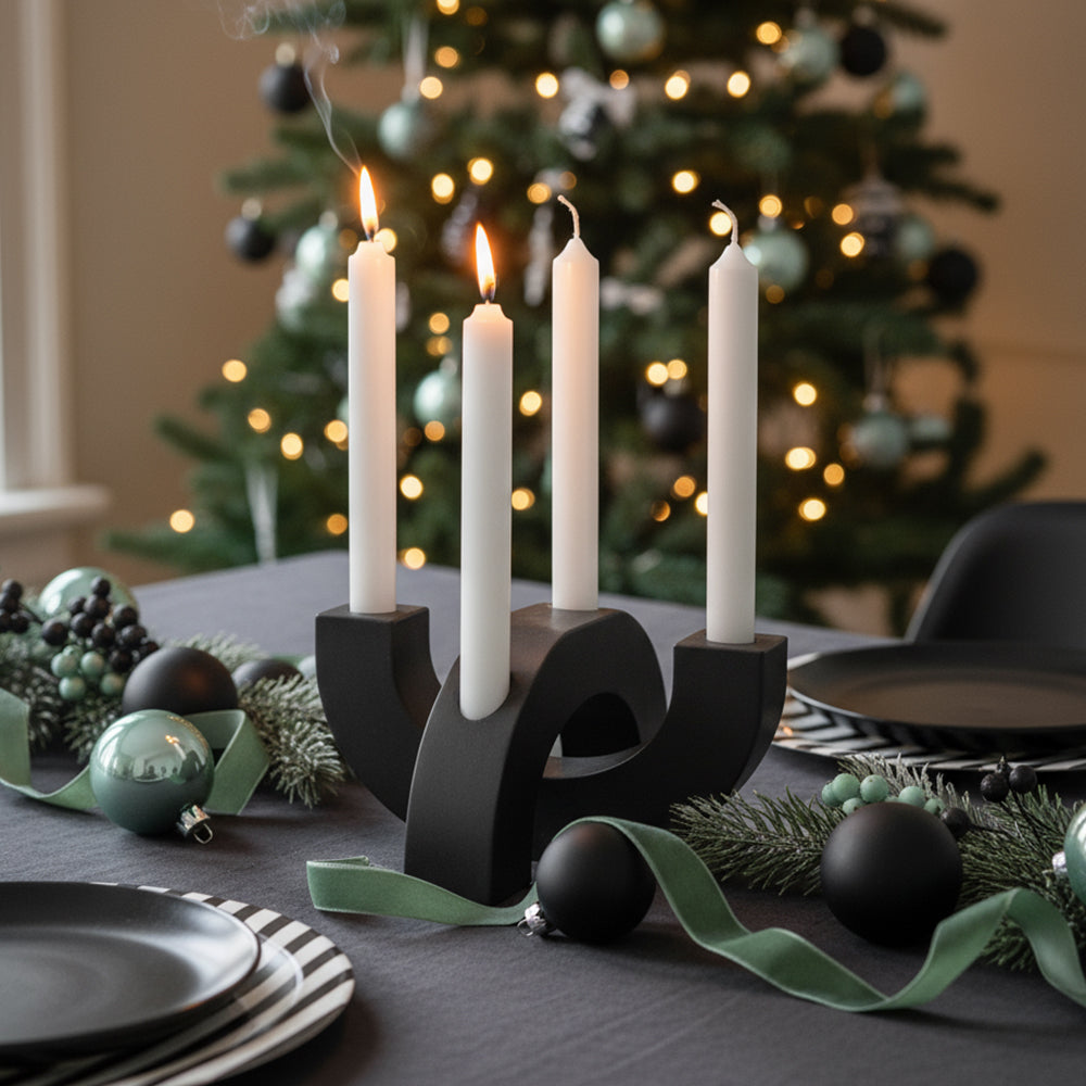 Adventskranz modern Kerzenhalter aus Gießbeton minimalistisch Weihnach – Stick & Style