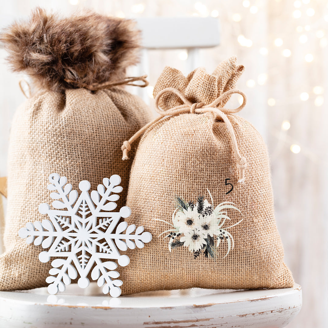 Bügelbild Adventskalender DIN A4 Folie zum Aufbügeln 1-24 Zahlen DIY Adventskalender Selbstgemacht Männer Frauen Black Christmas