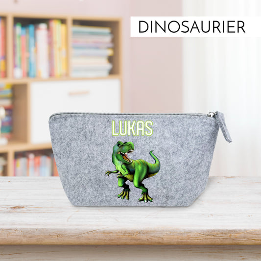 Personalisiertes Mäppchen aus Filz für Kinder individuelles Schlampermäppchen mit Name und Wunschmotiv Jungs