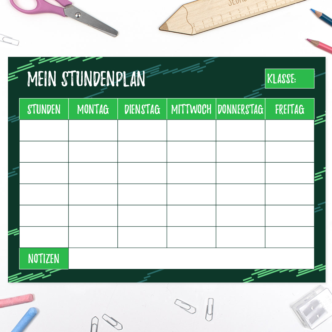 Stundenplan - "Deine Schultüte" - Jungs - Modell 8