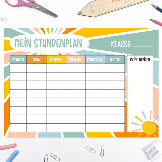 Schultüte aus Baumwolle mit Wunschname - Hello Sunshine pistazie - 70 cm