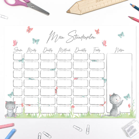 Schultüte aus Stoff mit Wunschname - Little Kittens - 70 cm