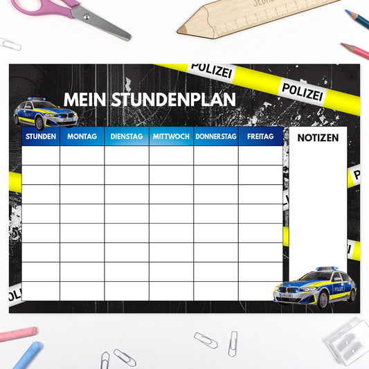 Schultüte aus Stoff mit Wunschname - Polizei - 85 cm