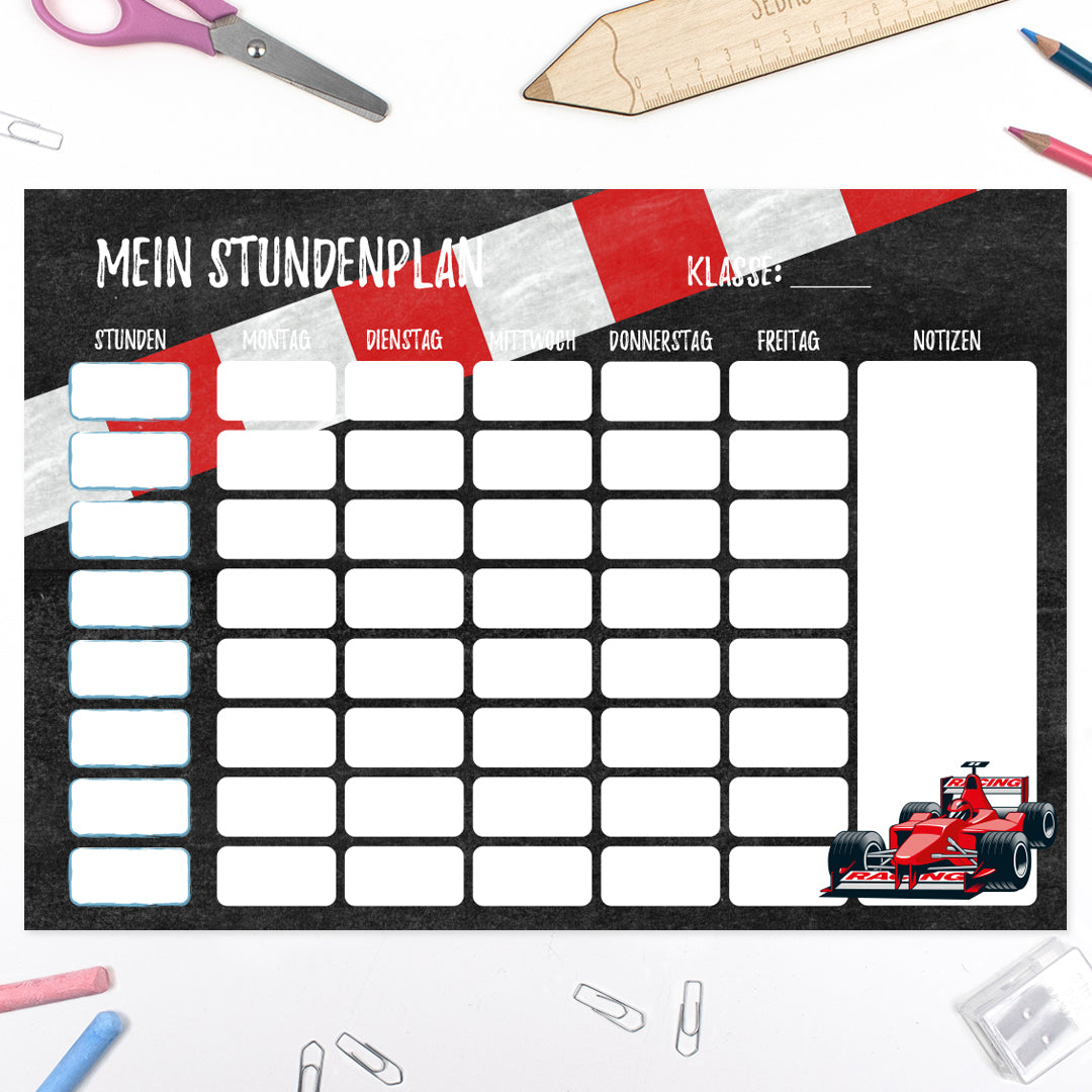 Stundenplan - Rennauto