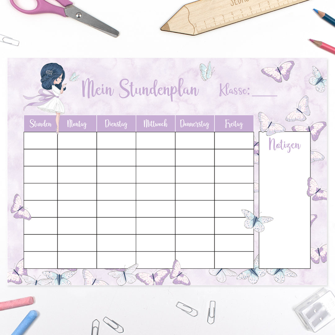 Stundenplan - Schmetterlingsmädchen