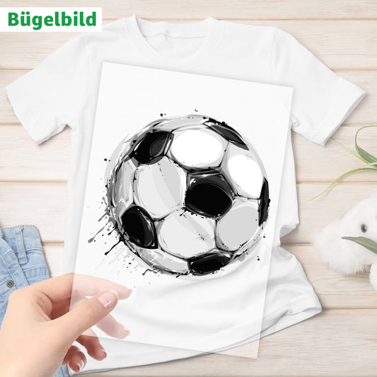 Bügelbild - Schulkind - Wunschname & Wunschjahr - Fußball