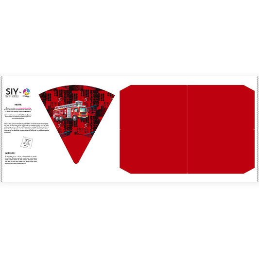 Geschwister Schultüte auch DIY aus Stoff - Feuerwehr 112