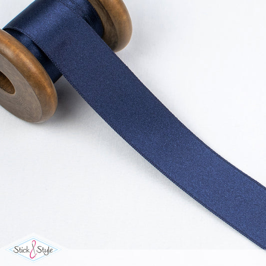 Satinband 25mm - Meterware - dunkelblau