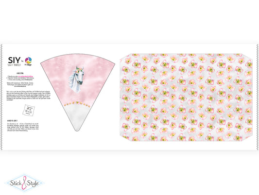 Geschwister Schultüte auch DIY aus Stoff - Blumenpferd