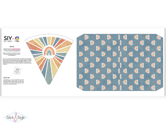 Geschwister Schultüte auch DIY aus Stoff - Classic Rainbow