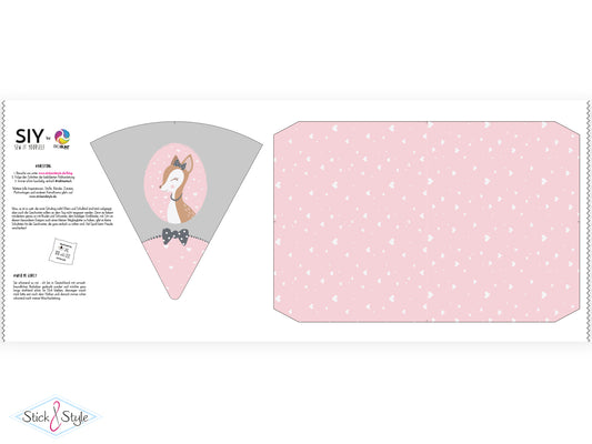 Geschwister Schultüte auch DIY aus Stoff - Bambi