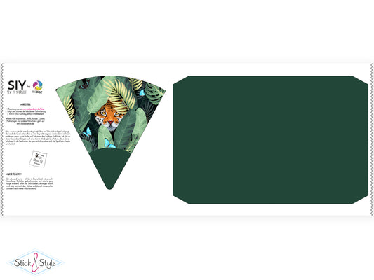 Geschwister Schultüte auch DIY aus Stoff - Dschungeltiger