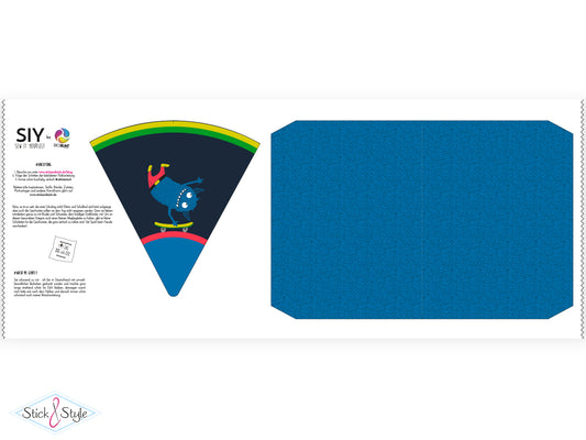 Geschwister Schultüte auch DIY aus Stoff - Skater Monster