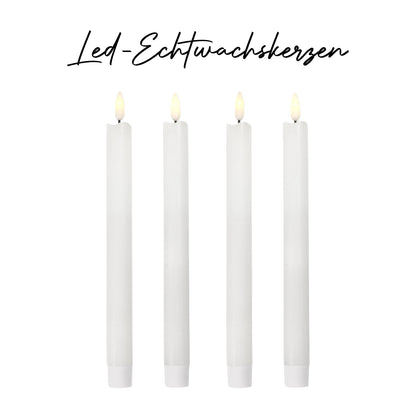 Adventsschale Skandi Adventskranz modern Dekoschale Kerzenhalter LED Weihnachtsdeko Sprenkel-Optik