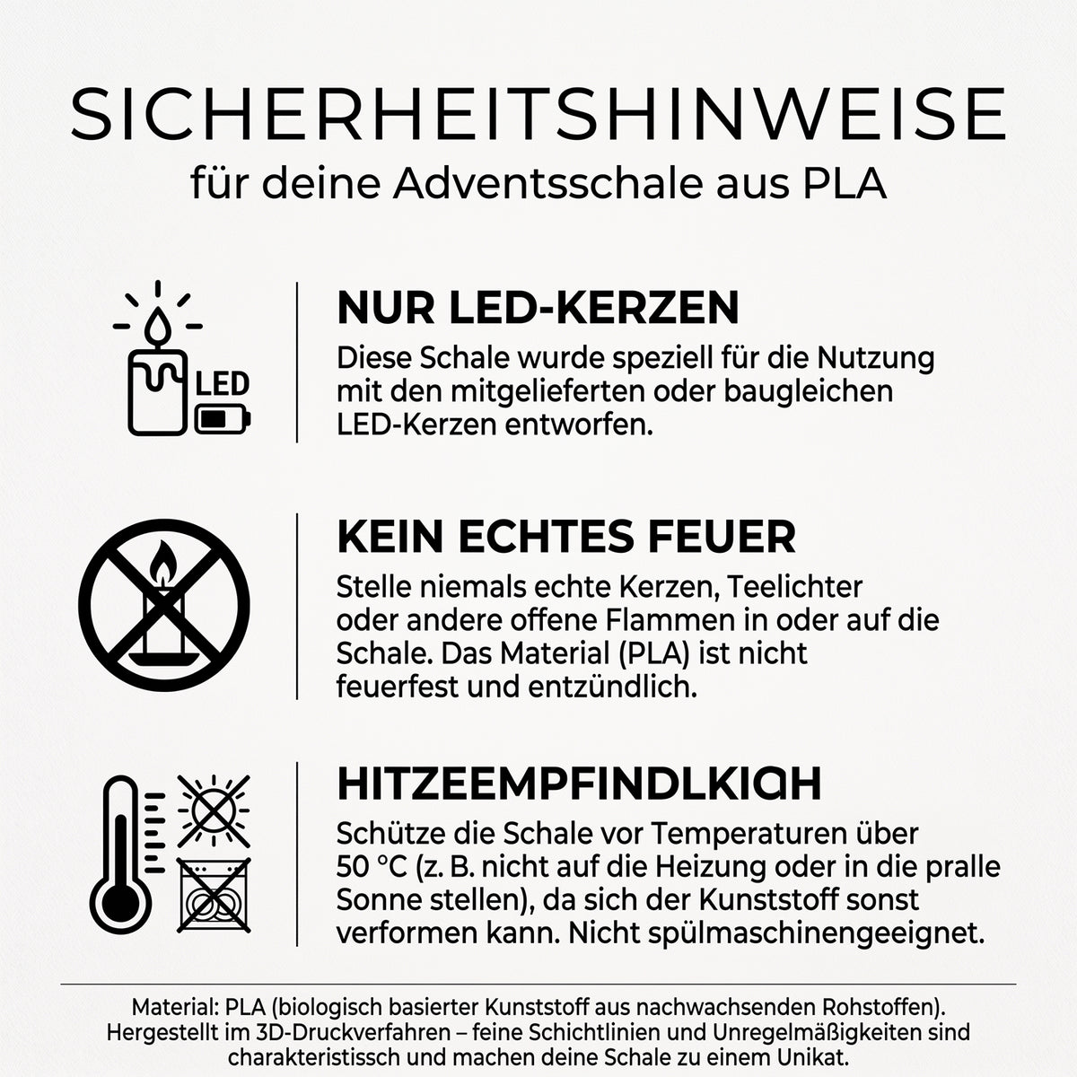 Adventsschale Skandi Adventskranz modern Dekoschale Kerzenhalter LED Weihnachtsdeko Sprenkel-Optik