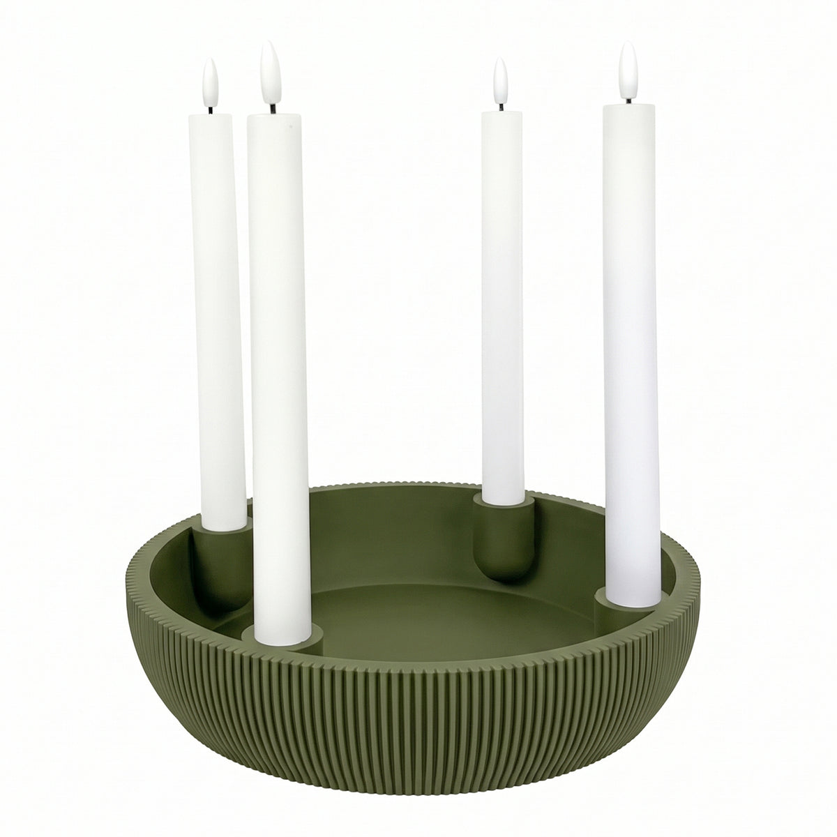 Adventsschale Skandi Adventskranz modern Dekoschale Kerzenhalter LED Weihnachtsdeko