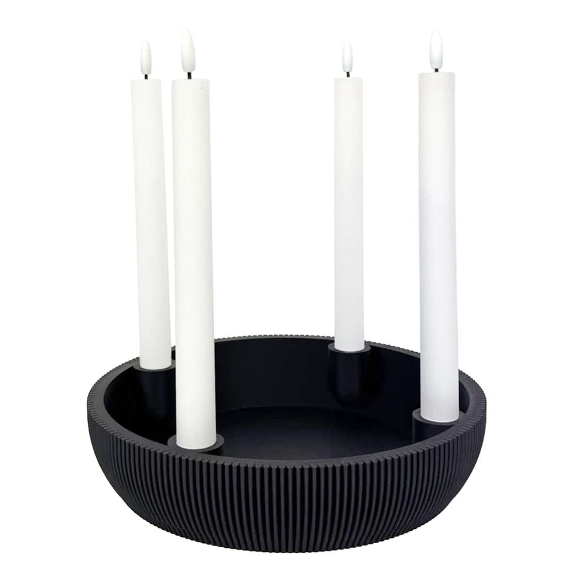 Adventsschale Skandi Adventskranz modern Dekoschale Kerzenhalter LED Weihnachtsdeko