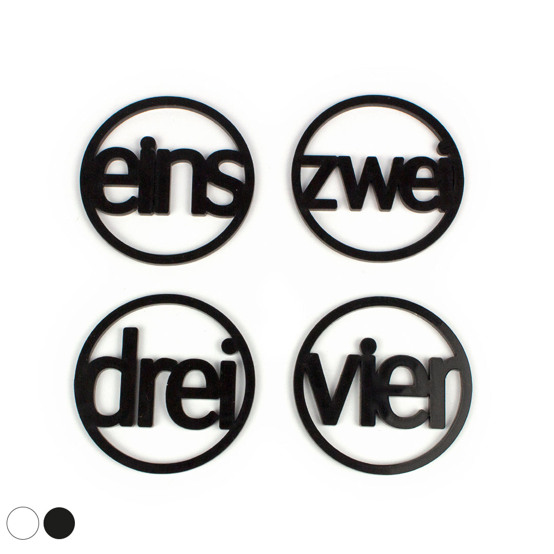 Adventskranz Zahlen Holz Anhänger 1-4 für Kerzen Adventszahlen Schreibmaschine schwarz/weiß