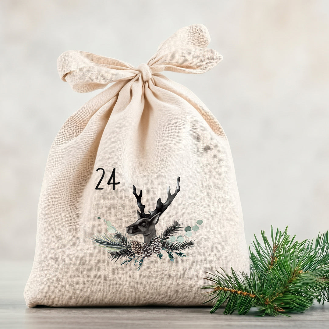Bügelbild Adventskalender DIN A4 Folie zum Aufbügeln 1-24 Zahlen DIY Adventskalender Selbstgemacht Männer Frauen Black Christmas