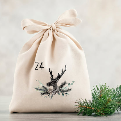 Bügelbild Adventskalender DIN A4 Folie zum Aufbügeln 1-24 Zahlen DIY Adventskalender Selbstgemacht Männer Frauen Black Christmas