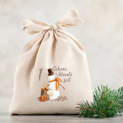 Bügelbild Adventskalender Tiere DIN A4 Folie zum Aufbügeln 1-24 Zahlen DIY Adventskalender Selbstgemacht Kinder Tierische Weihnachten
