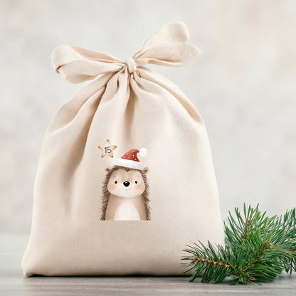 Bügelbild Adventskalender Tiere DIN A4 Folie zum Aufbügeln 1-24 Zahlen DIY Adventskalender Selbstgemacht Kinder Tierzauber