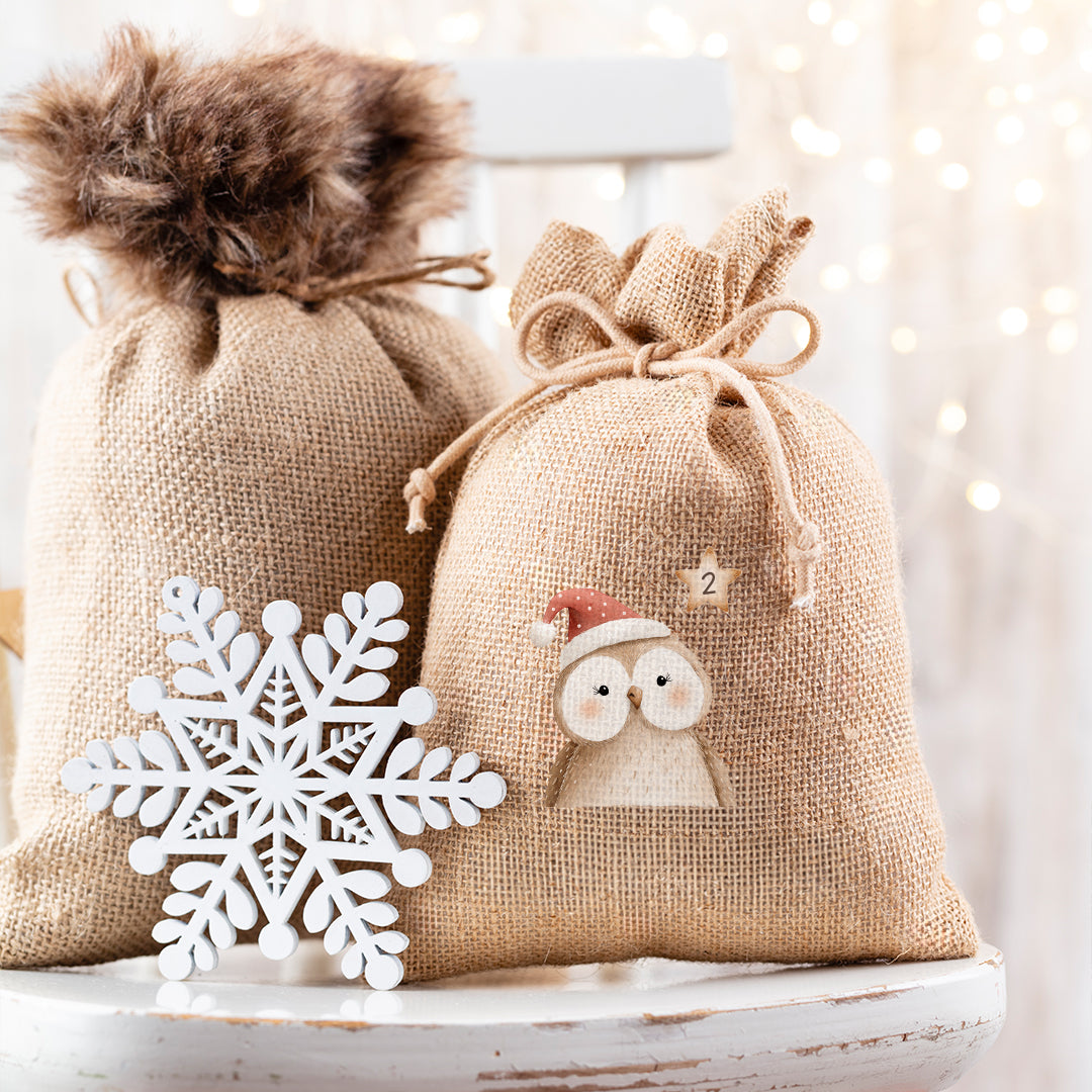 Bügelbild Adventskalender Tiere DIN A4 Folie zum Aufbügeln 1-24 Zahlen DIY Adventskalender Selbstgemacht Kinder Tierzauber