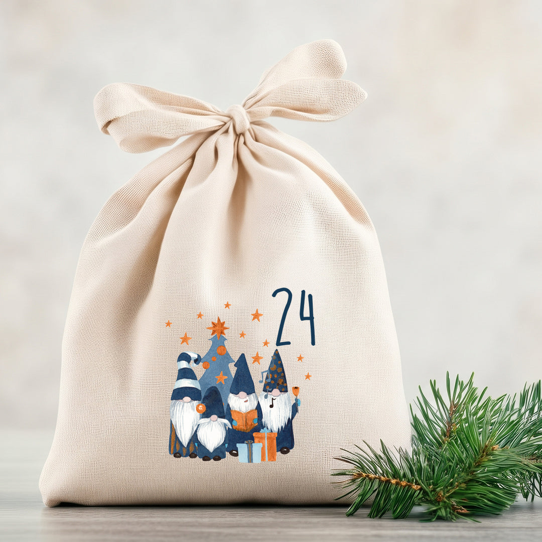 Bügelbild Adventskalender Wichtel DIN A4 Folie zum Aufbügeln 1-24 Zahlen DIY Adventskalender Selbstgemacht Kinder Weihnachtswichtel