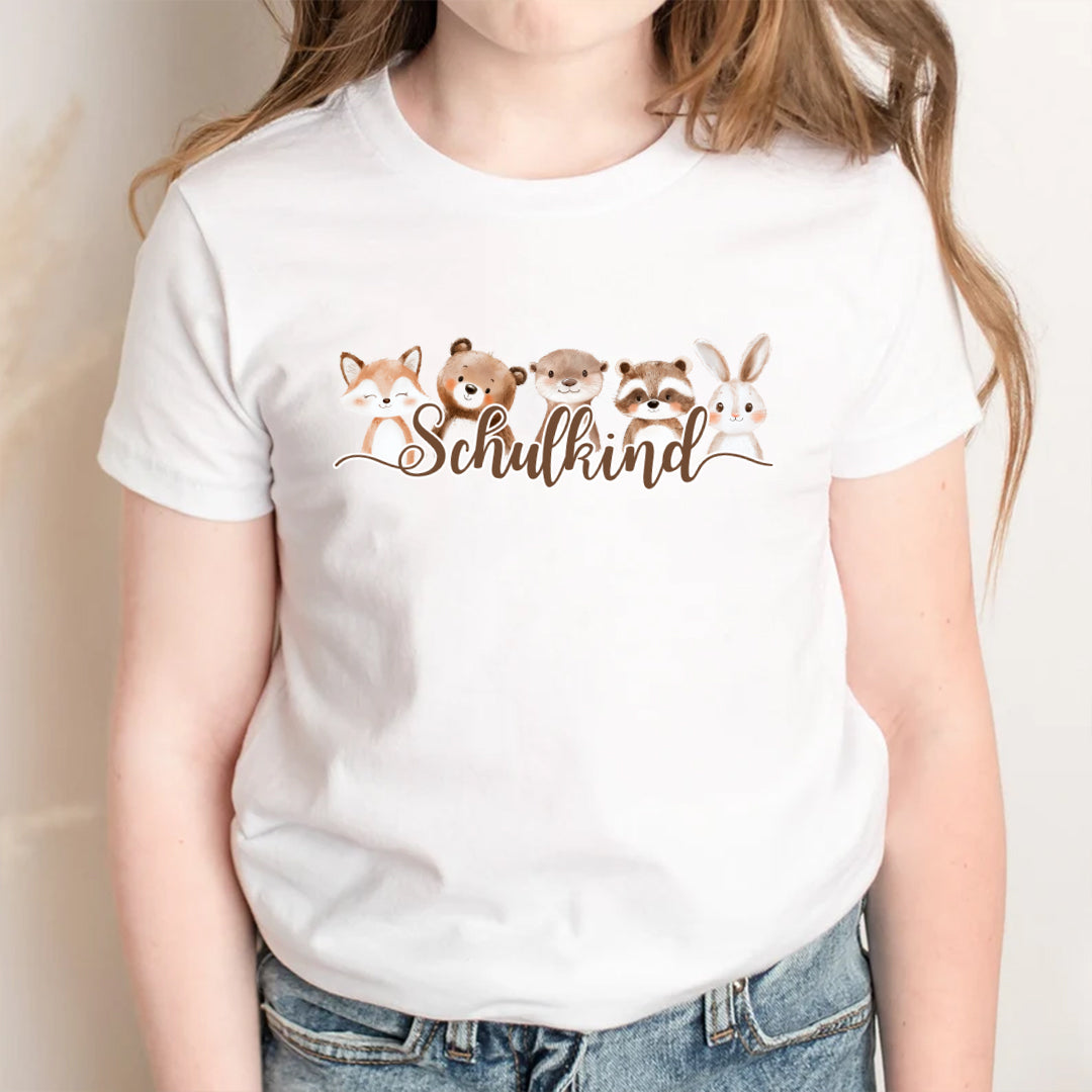 Bügelbild - Schulkind - Boho Waldtiere