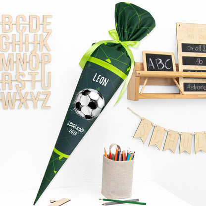 Deine Schultüte aus Stoff mit Wunschname - Jungs Modell 6 - 70 cm