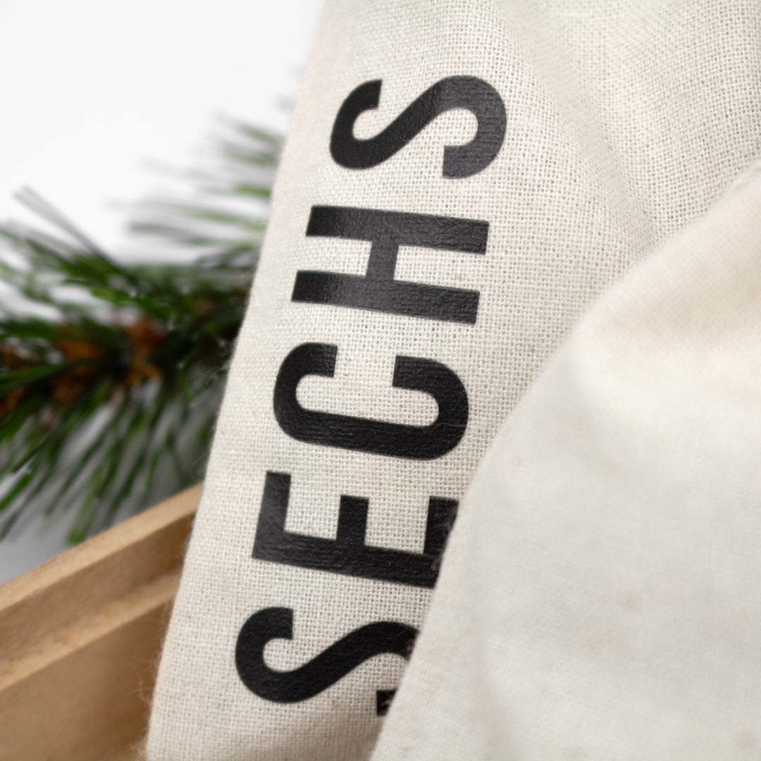 Adventskalender zum Befüllen Säckchen aus Stoff 1-24 Weihnachtskalender zum Aufhängen schlicht