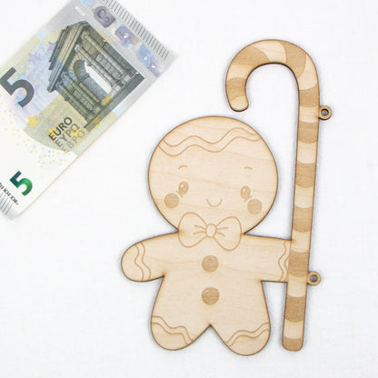Geschenkkarte - Holz - Geldgeschenk Weihnachten - Lebkuchenmann