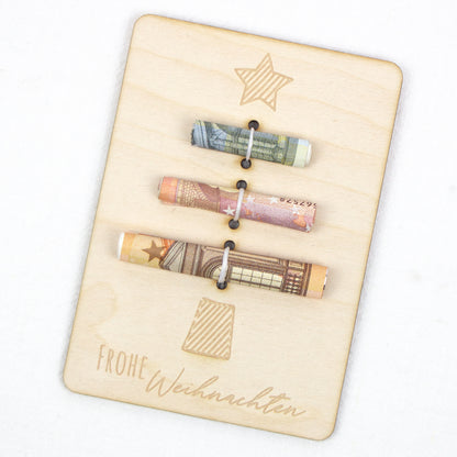 Geschenkkarte - Holz - Geldgeschenk Weihnachten - Weihnachtsbaum