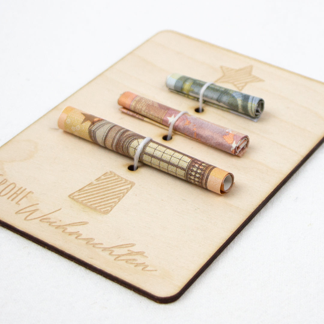 Geschenkkarte - Holz - Geldgeschenk Weihnachten - Weihnachtsbaum