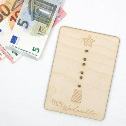 Geschenkkarte - Holz - Geldgeschenk Weihnachten - Weihnachtsbaum