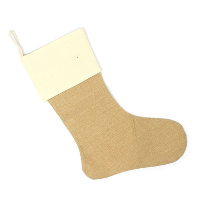 Nikolausstrumpf zum Befüllen Weihnachtssocke aus Jute