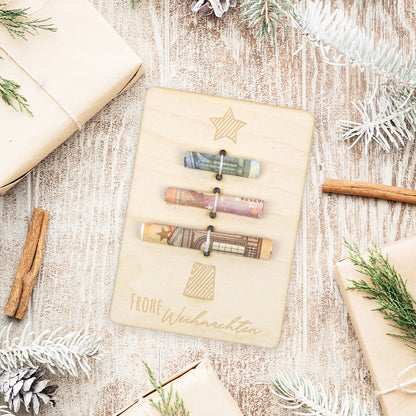 Geschenkkarte - Holz - Geldgeschenk Weihnachten - Weihnachtsbaum