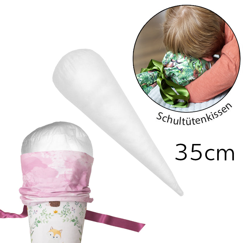 Schultütenkissen Kuschelkissen-Inlett Kissenfüllung für Schultüte Geschwistertütenkissen 35 cm