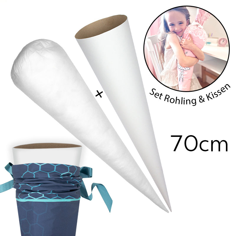 Set Rohling + Kissen für Schultüte DIY Bastelset 70 cm