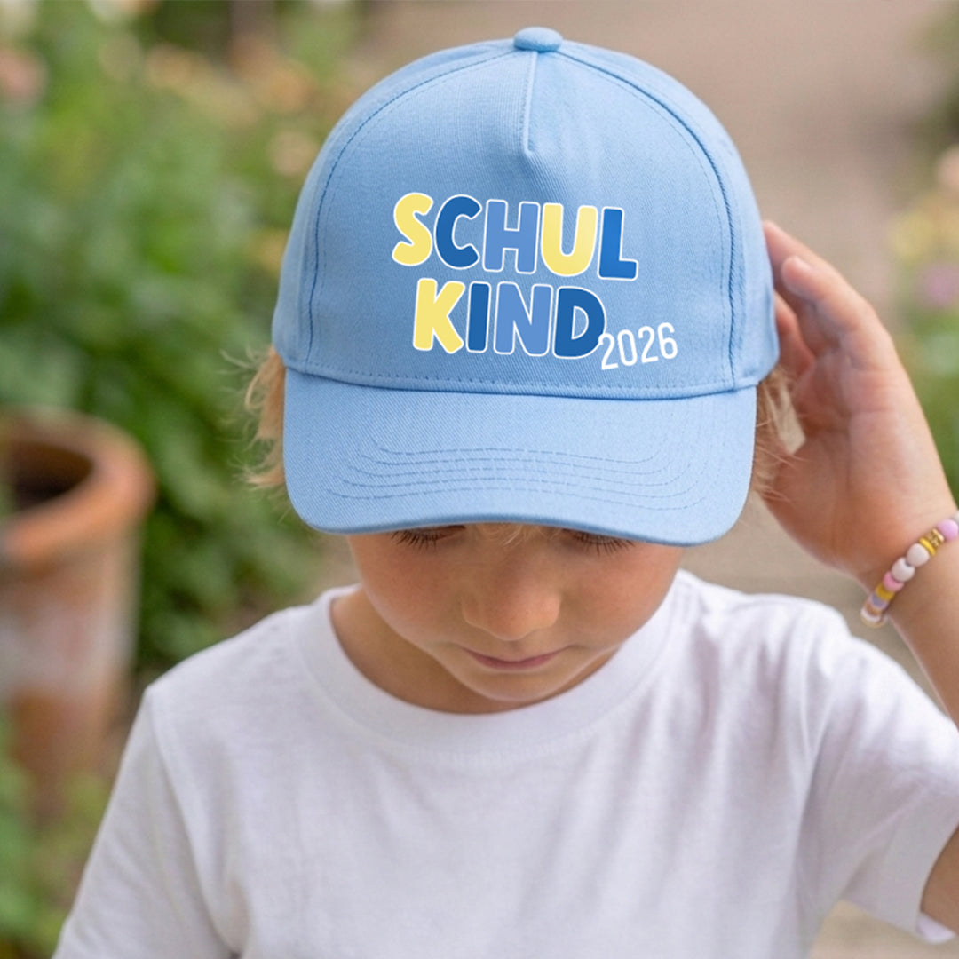 Kappe bedruckt Kindergröße verstellbare Basecap „Schulkind 2026“
