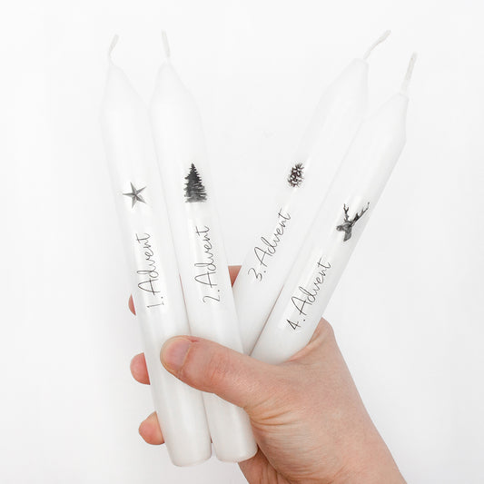 Set "Black Christmas" | Kerzen | 4 Stk.