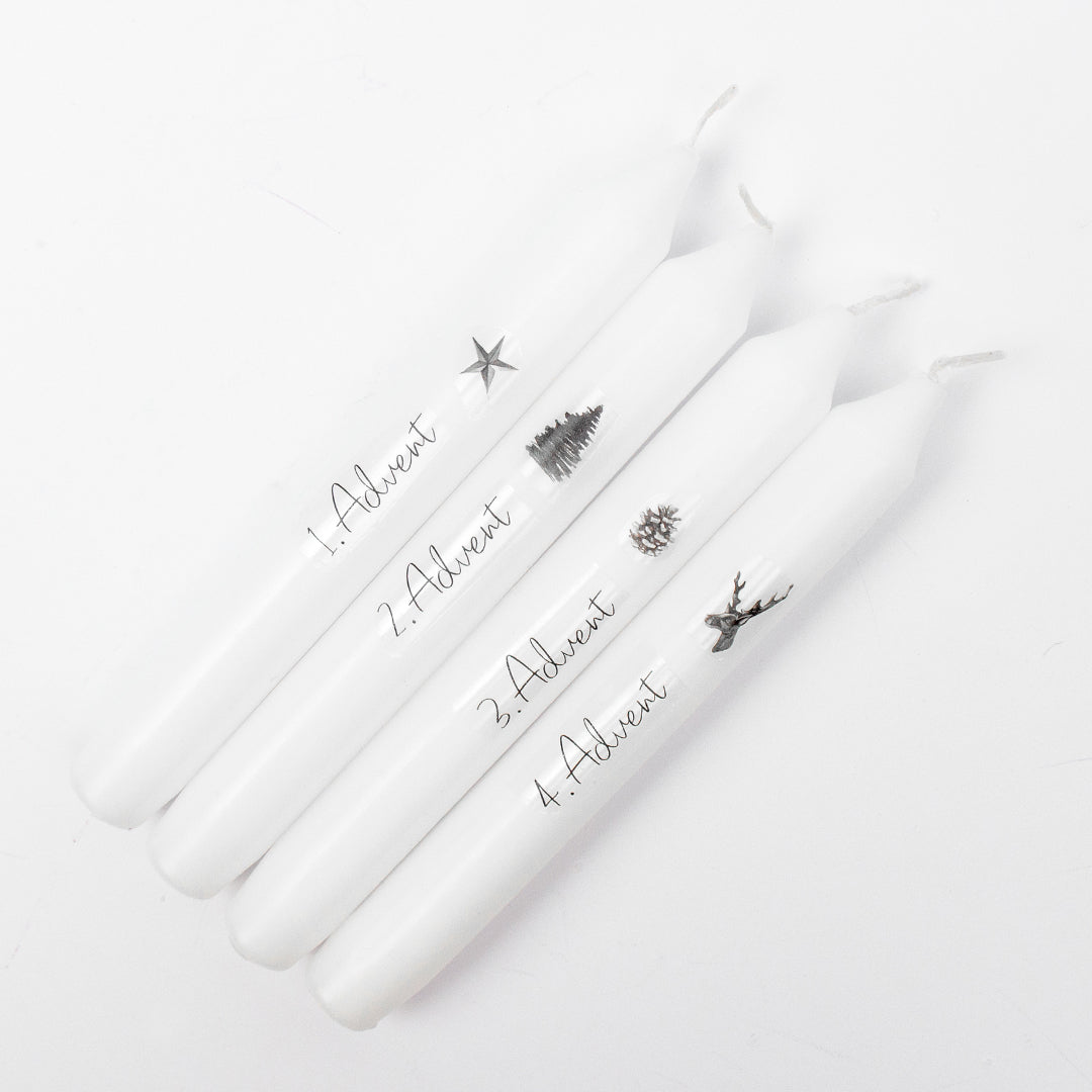 Set "Black Christmas" | Kerzen | 4 Stk.
