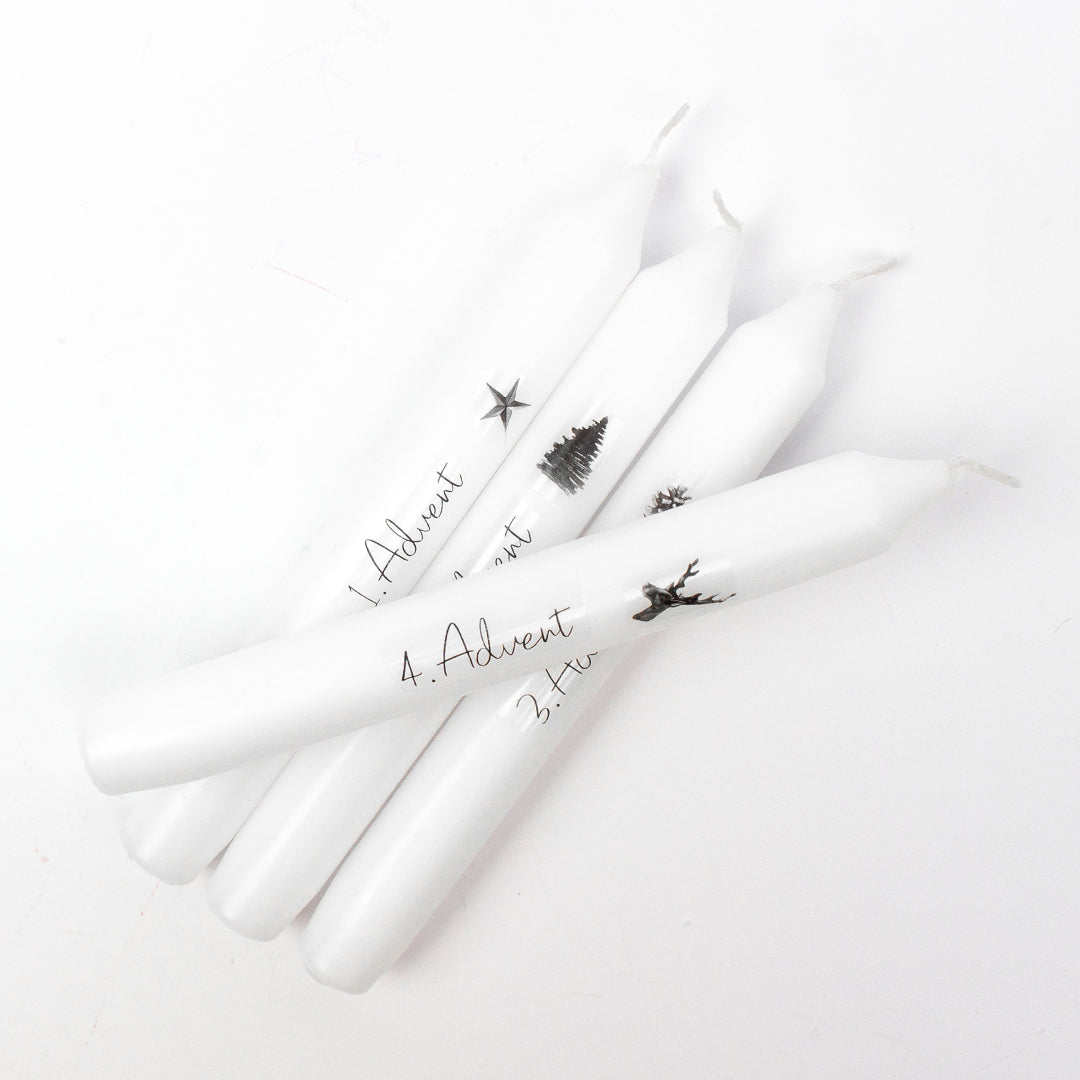 Set "Black Christmas" | Kerzen | 4 Stk.