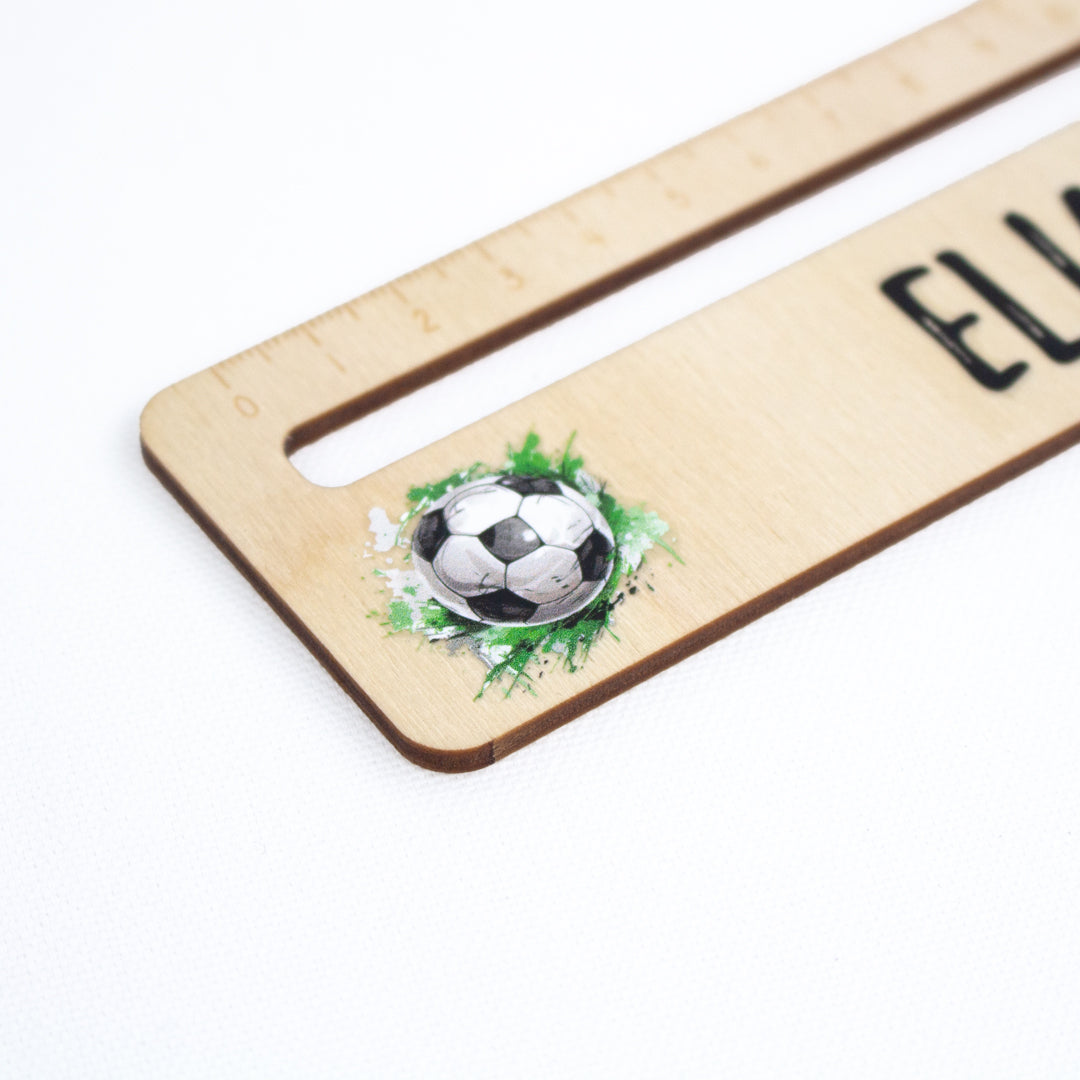 Lesehilfe und Lineal aus Holz personalisiert mit Name Geschenk zur Einschulung - Jungs