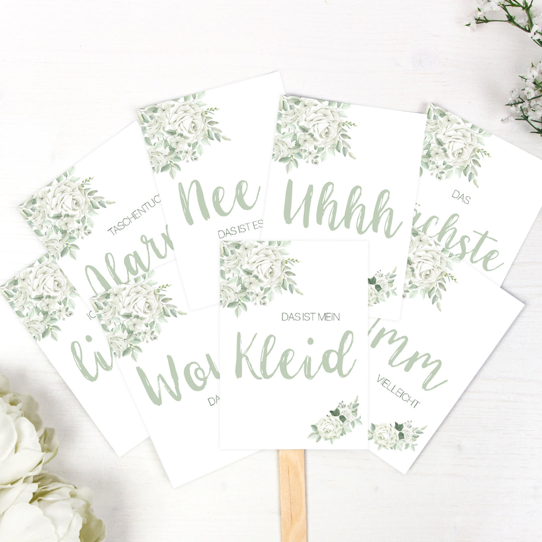 Brautkleid Anprobe Postkarten Set 8 Stück A6 Karten zur Hochzeit Say Yes To The Dress Romantisch