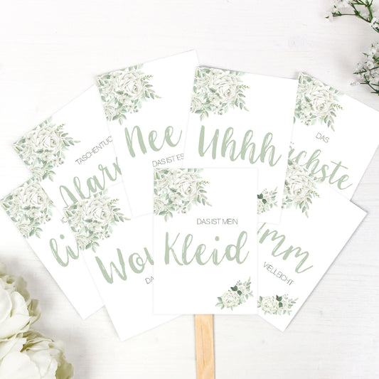 Brautkleid Anprobe Postkarten Set 8 Stück A6 Karten zur Hochzeit Say Yes To The Dress Romantisch