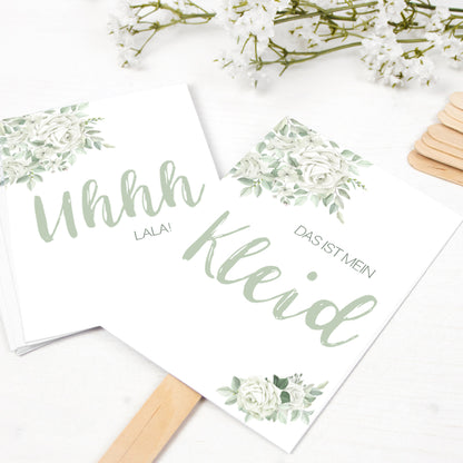 Brautkleid Anprobe Postkarten Set 8 Stück A6 Karten zur Hochzeit Say Yes To The Dress Romantisch