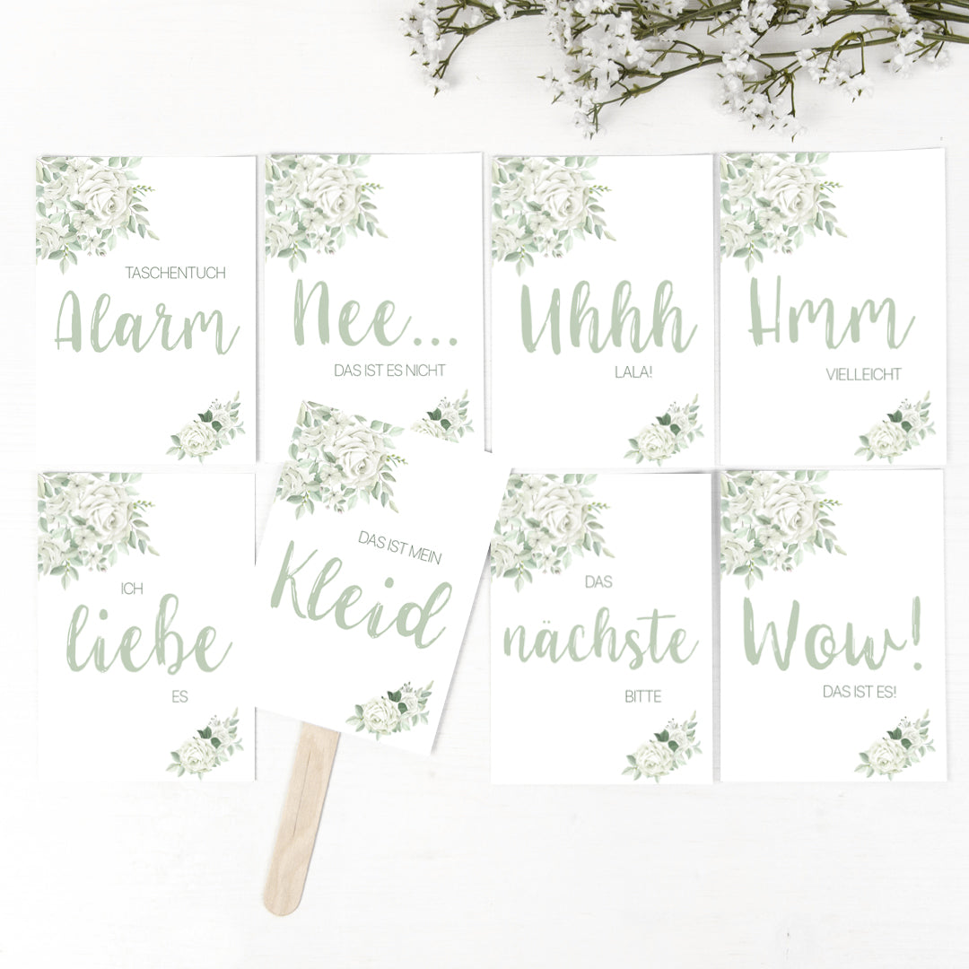 Brautkleid Anprobe Postkarten Set 8 Stück A6 Karten zur Hochzeit Say Yes To The Dress Romantisch