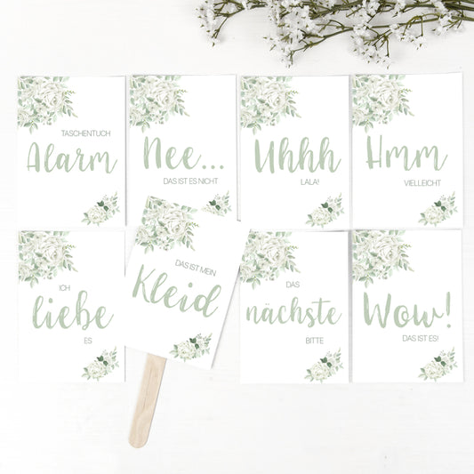 Brautkleid Anprobe Postkarten Set 8 Stück A6 Karten zur Hochzeit Say Yes To The Dress Romantisch